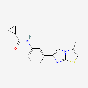 B3009004 N-(3-(3-methylimidazo[2,1-b]thiazol-6-yl)phenyl)cyclopropanecarboxamide CAS No. 893979-49-2