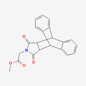 molecular formula C21H17NO4 B3009022 Methyl 2-[16,18-dioxo-17-azapentacyclo[6.6.5.0~2,7~.0~9,14~.0~15,19~]nonadeca-2(7),3,5,9(14),10,12-hexaen-17-yl]acetate CAS No. 478029-53-7