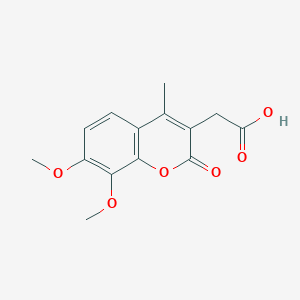 molecular formula C14H14O6 B3009044 (7,8-dimethoxy-4-methyl-2-oxo-2H-chromen-3-yl)acetic acid CAS No. 855287-75-1