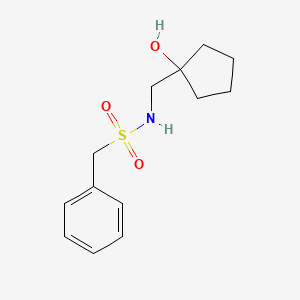 molecular formula C13H19NO3S B3009052 N-[(1-hydroxycyclopentyl)methyl]-1-phenylmethanesulfonamide CAS No. 1216769-00-4