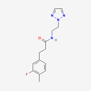 molecular formula C14H17FN4O B3009079 N-(2-(2H-1,2,3-triazol-2-yl)ethyl)-3-(3-fluoro-4-methylphenyl)propanamide CAS No. 2177060-56-7