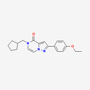 molecular formula C20H23N3O2 B3009115 5-(Cyclopentylmethyl)-2-(4-ethoxyphenyl)pyrazolo[1,5-a]pyrazin-4-one CAS No. 2380040-04-8