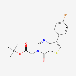 molecular formula C18H17BrN2O3S B3009133 tert-butyl [7-(4-bromophenyl)-4-oxothieno[3,2-d]pyrimidin-3(4H)-yl]acetate CAS No. 1207060-32-9
