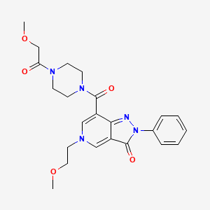 7-(4-(2-methoxyacetyl)piperazine-1-carbonyl)-5-(2-methoxyethyl)-2-phenyl-2H-pyrazolo[4,3-c]pyridin-3(5H)-one
