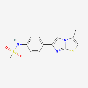 molecular formula C13H13N3O2S2 B3009179 N-(4-(3-methylimidazo[2,1-b]thiazol-6-yl)phenyl)methanesulfonamide CAS No. 528590-74-1