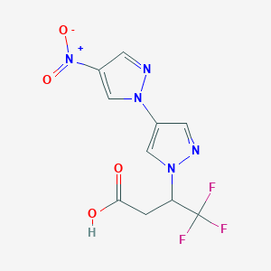 4,4,4-Trifluoro-3-(4-nitro-1'H-1,4'-bipyrazol-1'-yl)butanoic acid