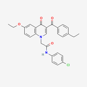 N-(4-chlorophenyl)-2-(6-ethoxy-3-(4-ethylbenzoyl)-4-oxoquinolin-1(4H)-yl)acetamide