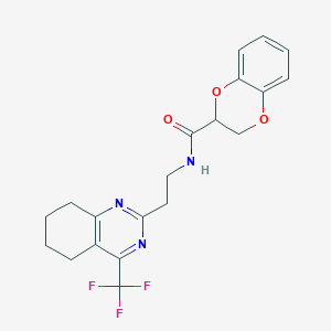 N-(2-(4-(trifluoromethyl)-5,6,7,8-tetrahydroquinazolin-2-yl)ethyl)-2,3-dihydrobenzo[b][1,4]dioxine-2-carboxamide