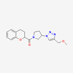 1-[1-(3,4-dihydro-2H-1-benzopyran-2-carbonyl)pyrrolidin-3-yl]-4-(methoxymethyl)-1H-1,2,3-triazole