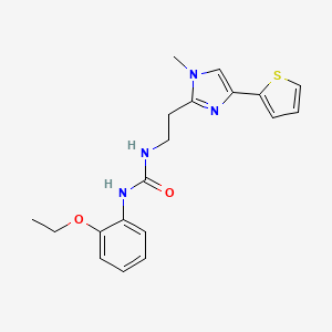 1-(2-ethoxyphenyl)-3-(2-(1-methyl-4-(thiophen-2-yl)-1H-imidazol-2-yl)ethyl)urea