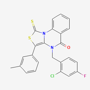 4-(2-chloro-4-fluorobenzyl)-1-thioxo-3-(m-tolyl)-1H-thiazolo[3,4-a]quinazolin-5(4H)-one