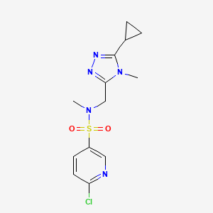 6-Chloro-N-[(5-cyclopropyl-4-methyl-1,2,4-triazol-3-YL)methyl]-N-methylpyridine-3-sulfonamide