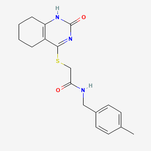 molecular formula C18H21N3O2S B3009207 N-(4-methylbenzyl)-2-((2-oxo-1,2,5,6,7,8-hexahydroquinazolin-4-yl)thio)acetamide CAS No. 959535-33-2