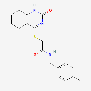 N-[(4-methylphenyl)methyl]-2-[(2-oxo-5,6,7,8-tetrahydro-1H-quinazolin-4-yl)sulfanyl]acetamide