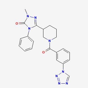 3-(1-(3-(1H-tetrazol-1-yl)benzoyl)piperidin-3-yl)-1-methyl-4-phenyl-1H-1,2,4-triazol-5(4H)-one