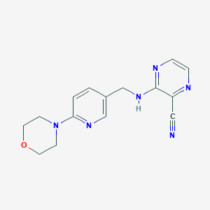 3-(((6-Morpholinopyridin-3-yl)methyl)amino)pyrazine-2-carbonitrile