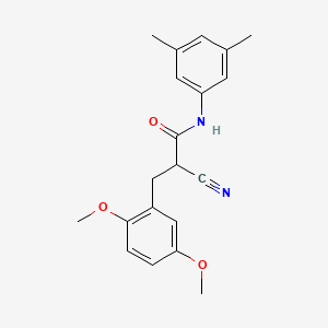 molecular formula C20H22N2O3 B3009217 2-cyano-3-(2,5-dimethoxyphenyl)-N-(3,5-dimethylphenyl)propanamide CAS No. 1260915-78-3