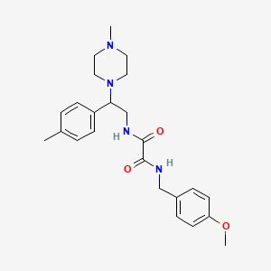 N1-(4-methoxybenzyl)-N2-(2-(4-methylpiperazin-1-yl)-2-(p-tolyl)ethyl)oxalamide