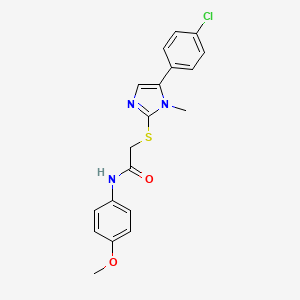 2-((5-(4-chlorophenyl)-1-methyl-1H-imidazol-2-yl)thio)-N-(4-methoxyphenyl)acetamide