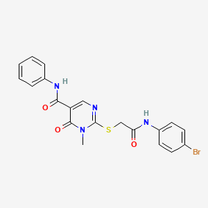2-((2-((4-bromophenyl)amino)-2-oxoethyl)thio)-1-methyl-6-oxo-N-phenyl-1,6-dihydropyrimidine-5-carboxamide