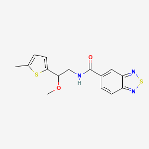molecular formula C15H15N3O2S2 B3009234 N-[2-METHOXY-2-(5-METHYLTHIOPHEN-2-YL)ETHYL]-2,1,3-BENZOTHIADIAZOLE-5-CARBOXAMIDE CAS No. 1448075-03-3