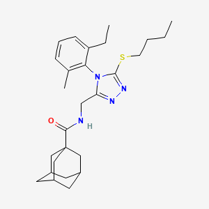 molecular formula C27H38N4OS B3009248 N-{[5-(butylsulfanyl)-4-(2-ethyl-6-methylphenyl)-4H-1,2,4-triazol-3-yl]methyl}adamantane-1-carboxamide CAS No. 476443-05-7