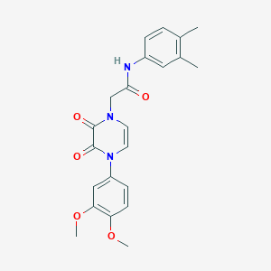 2-(4-(3,4-dimethoxyphenyl)-2,3-dioxo-3,4-dihydropyrazin-1(2H)-yl)-N-(3,4-dimethylphenyl)acetamide