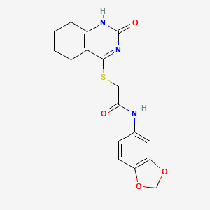 N-(1,3-benzodioxol-5-yl)-2-[(2-oxo-5,6,7,8-tetrahydro-1H-quinazolin-4-yl)sulfanyl]acetamide