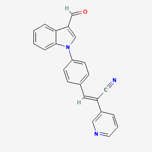 (Z)-3-[4-(3-formylindol-1-yl)phenyl]-2-pyridin-3-ylprop-2-enenitrile