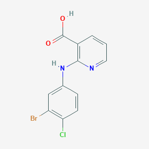 2-(3-Bromo-4-chloroanilino)pyridine-3-carboxylic acid
