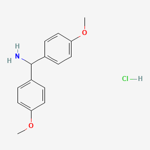 molecular formula C15H18ClNO2 B3009274 Bis(4-methoxyphenyl)methanamine hydrochloride CAS No. 19293-62-0; 7441-28-3
