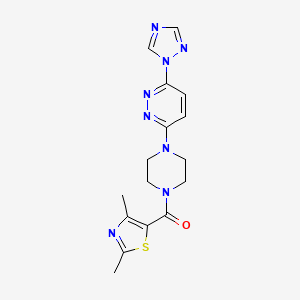 (4-(6-(1H-1,2,4-triazol-1-yl)pyridazin-3-yl)piperazin-1-yl)(2,4-dimethylthiazol-5-yl)methanone