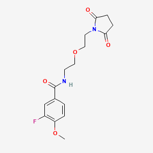 N-(2-(2-(2,5-dioxopyrrolidin-1-yl)ethoxy)ethyl)-3-fluoro-4-methoxybenzamide