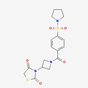 3-(1-(4-(Pyrrolidin-1-ylsulfonyl)benzoyl)azetidin-3-yl)thiazolidine-2,4-dione