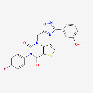 3-(4-Fluorophenyl)-1-[[3-(3-methoxyphenyl)-1,2,4-oxadiazol-5-yl]methyl]thieno[3,2-d]pyrimidine-2,4-dione