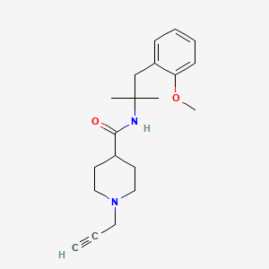 N-[1-(2-methoxyphenyl)-2-methylpropan-2-yl]-1-(prop-2-yn-1-yl)piperidine-4-carboxamide