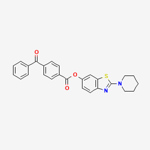 2-(Piperidin-1-yl)benzo[d]thiazol-6-yl 4-benzoylbenzoate