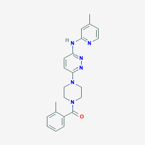 (4-(6-((4-Methylpyridin-2-yl)amino)pyridazin-3-yl)piperazin-1-yl)(o-tolyl)methanone