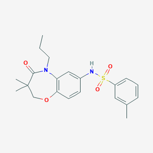 N-(3,3-dimethyl-4-oxo-5-propyl-2,3,4,5-tetrahydrobenzo[b][1,4]oxazepin-7-yl)-3-methylbenzenesulfonamide