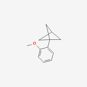 molecular formula C12H14O B3009325 1-(2-Methoxyphenyl)bicyclo[1.1.1]pentane CAS No. 1402004-97-0