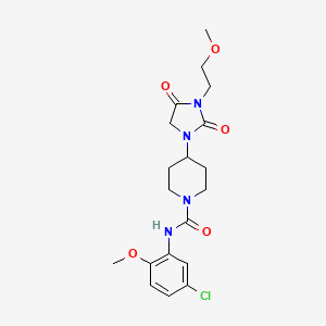 molecular formula C19H25ClN4O5 B3009329 N-(5-chloro-2-methoxyphenyl)-4-[3-(2-methoxyethyl)-2,4-dioxoimidazolidin-1-yl]piperidine-1-carboxamide CAS No. 2034605-86-0