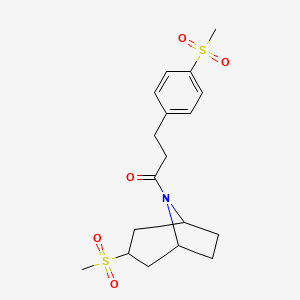 1-((1R,5S)-3-(methylsulfonyl)-8-azabicyclo[3.2.1]octan-8-yl)-3-(4-(methylsulfonyl)phenyl)propan-1-one