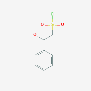 molecular formula C9H11ClO3S B3009343 2-Methoxy-2-phenylethane-1-sulfonyl chloride CAS No. 1785454-64-9
