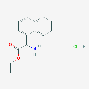 molecular formula C14H16ClNO2 B3009349 Ethyl 2-amino-2-(naphthalen-1-yl)acetate hydrochloride CAS No. 1251924-10-3