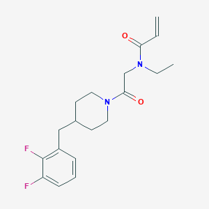 molecular formula C19H24F2N2O2 B3009356 N-[2-[4-[(2,3-Difluorophenyl)methyl]piperidin-1-yl]-2-oxoethyl]-N-ethylprop-2-enamide CAS No. 2361764-57-8