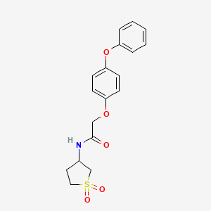 molecular formula C18H19NO5S B3009359 N-(1,1-dioxidotetrahydrothiophen-3-yl)-2-(4-phenoxyphenoxy)acetamide CAS No. 302582-16-7