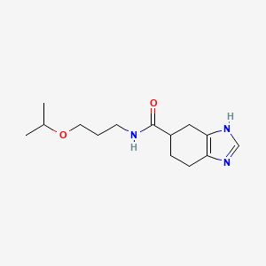 molecular formula C14H23N3O2 B3009362 N-(3-isopropoxypropyl)-4,5,6,7-tetrahydro-1H-benzo[d]imidazole-5-carboxamide CAS No. 2034483-85-5