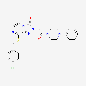 molecular formula C24H23ClN6O2S B3009365 N-{2-[1-(4-methylbenzoyl)piperidin-4-yl]ethyl}-2-propylpentanamide CAS No. 1251603-63-0