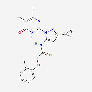 N-(3-cyclopropyl-1-(4,5-dimethyl-6-oxo-1,6-dihydropyrimidin-2-yl)-1H-pyrazol-5-yl)-2-(o-tolyloxy)acetamide