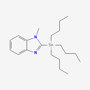 molecular formula C20H34N2Sn B3009372 Tributyl-(1-methylbenzimidazol-2-yl)stannane CAS No. 1309981-10-9